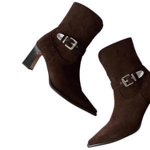Mint Velvet Blair Brown Suede Ankle Boots